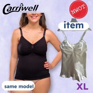 🆕*NWOT* CARRIWELL Nursing Top with Shapewear - White - XL (Fit smaller)